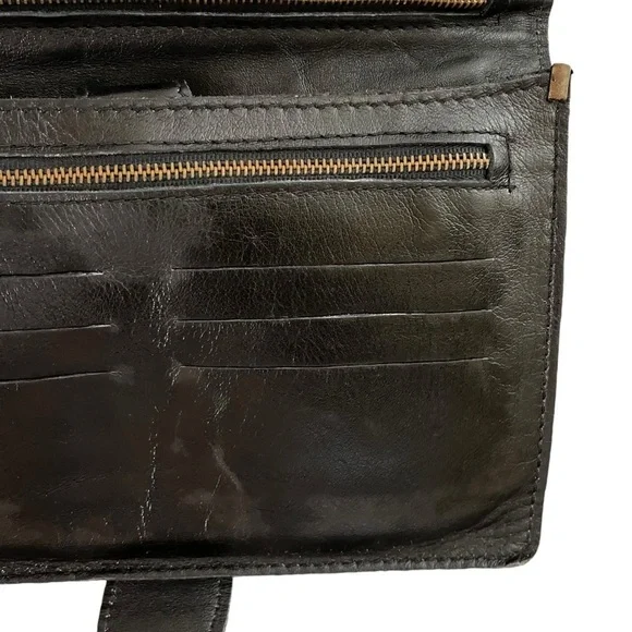 CaGi Vintage Black Leather Men's Bag Wrist Clutch Man Bag Gentleman's Bag - Picture 16 of 16